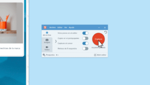 captura de pantalla pc con iconos de apps