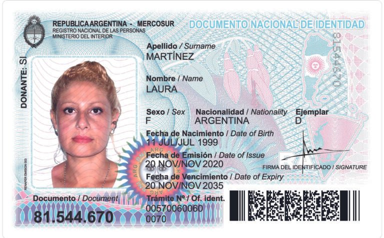 documento nacional de identidad argentino cerca