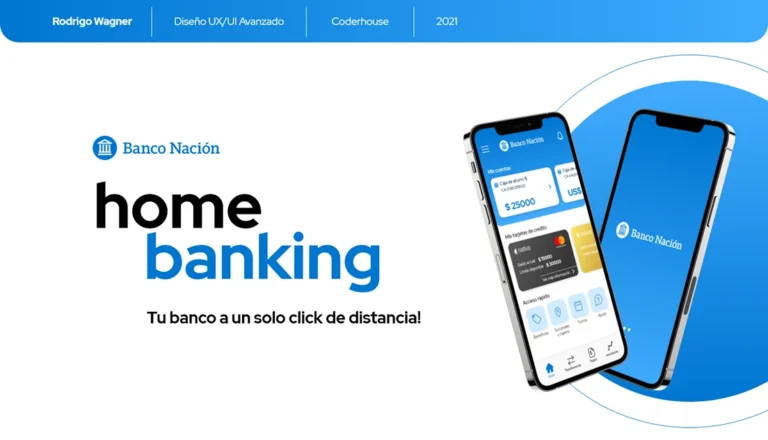 interfaz banca online banco nacion pantalla computadora