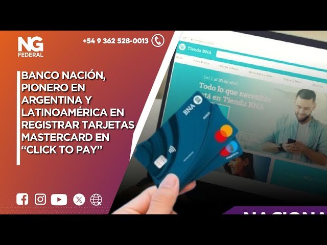 mano sosteniendo tarjeta mastercard banco nacion