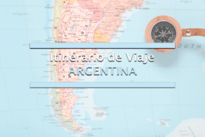 mapa ilustrado de ruta entre ciudades argentinas