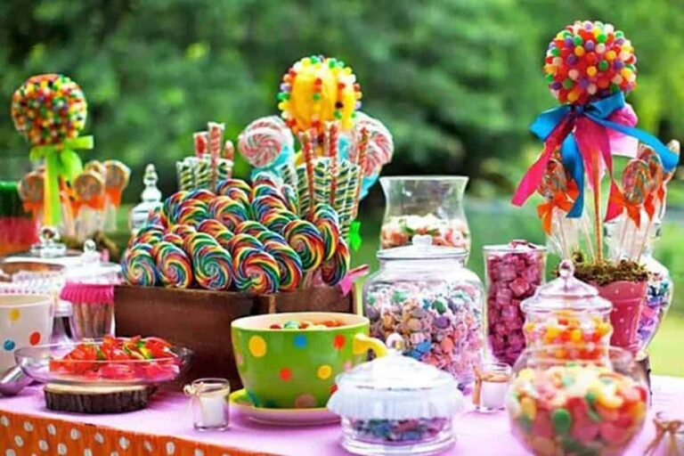 Cómo armar una mesa de dulces para cumpleaños de niño divertida y fácil 5 mesa de dulces colorida para cumpleanos infantil