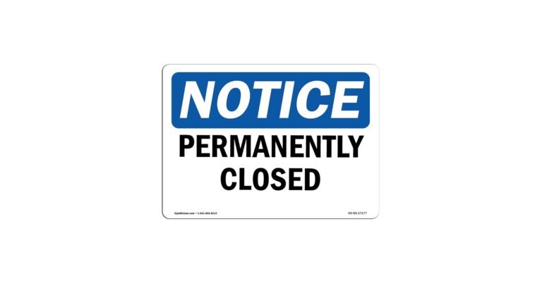 multa y comercio cerrado senal visible