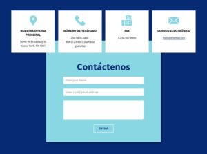 oficina de atencion al cliente con formulario