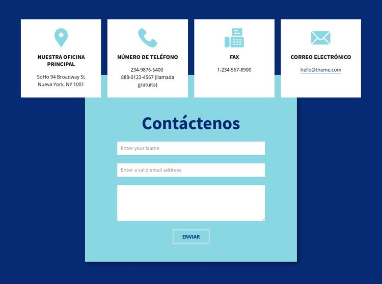 oficina de atencion al cliente con formulario