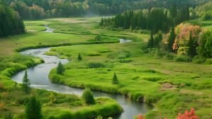 rio serpenteante con vegetacion abundante