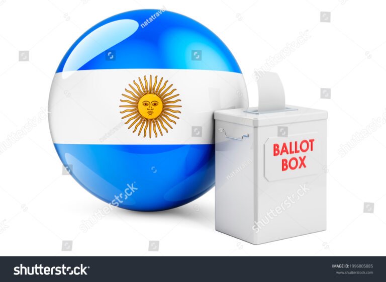 Es obligatorio votar en las PASO en Argentina Qué dice la ley 14 urna electoral con bandera argentina fondo